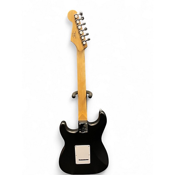 Used Squier Standard Stratocaster Satin Black Solid Body Electric Guitar