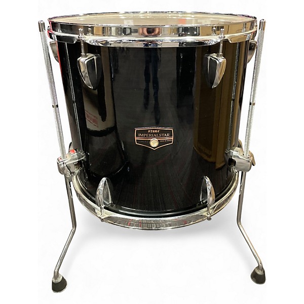 Used TAMA 6 Piece Imperialstar Hairline Black Drum Kit