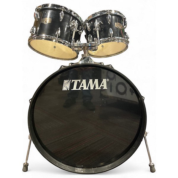 Used TAMA 6 Piece Imperialstar Hairline Black Drum Kit