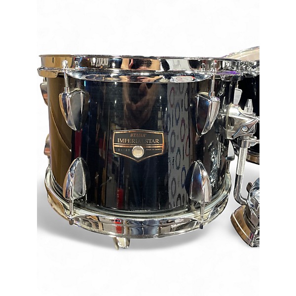 Used TAMA 6 Piece Imperialstar Hairline Black Drum Kit