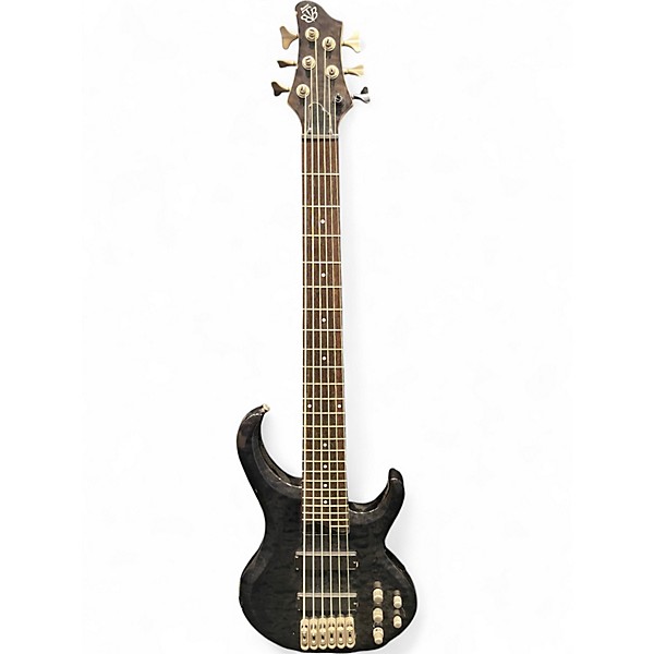 Used Ibanez BTB676 6 String Translucent Black Electric Bass Guitar