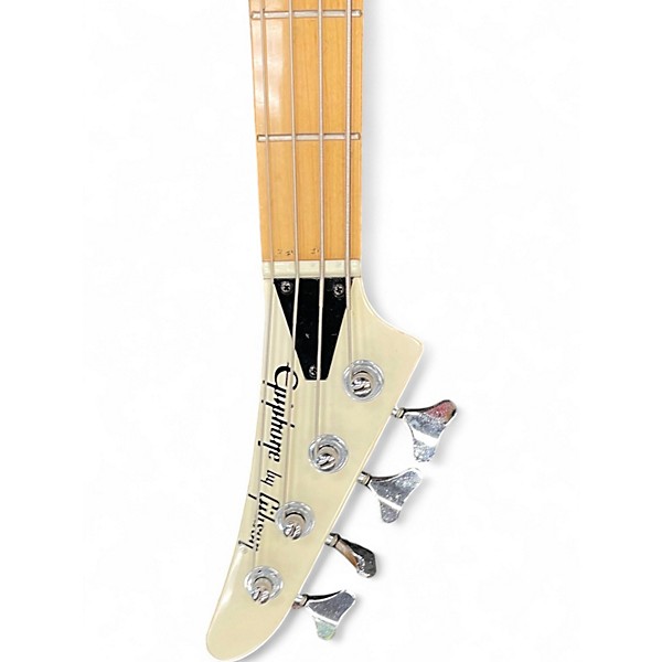 Used Epiphone Power Bass White Electric Bass Guitar