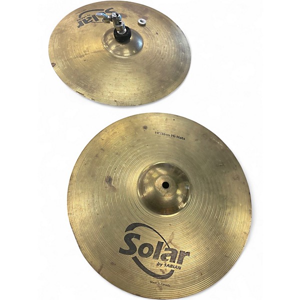 Used Solar by Sabian 14in Hi-Hats Pair Cymbal