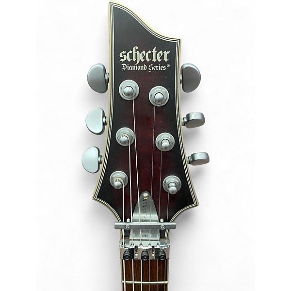 Used Schecter Guitar Research C1 Floyd Rose Platinum Crimson Red Burst Solid Body Electric Guitar