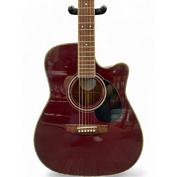 Used Takamine EG334RC Burgundy Acoustic Electric Guitar
