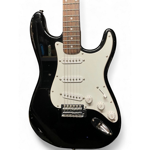 Used Squier Affinity Stratocaster Black and White Solid Body Electric Guitar