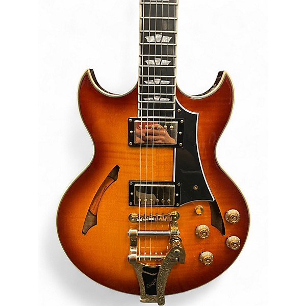 Used Epiphone Johnny A Custom Sunset Glow Hollow Body Electric Guitar