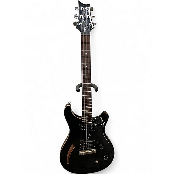 Used PRS SE Custom 22 Semi-Hollowbody Black Hollow Body Electric Guitar