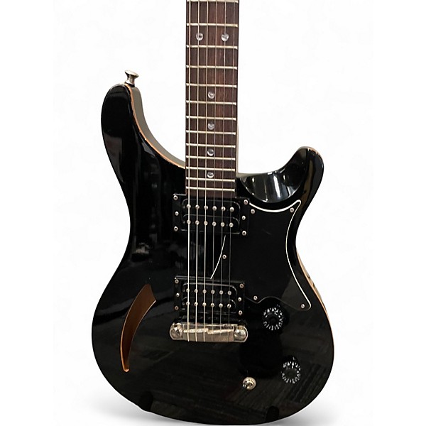 Used PRS SE Custom 22 Semi-Hollowbody Black Hollow Body Electric Guitar