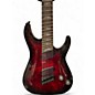 Used Schecter Guitar Research Omen Elite-7 MS Black Cherry Solid Body Electric Guitar