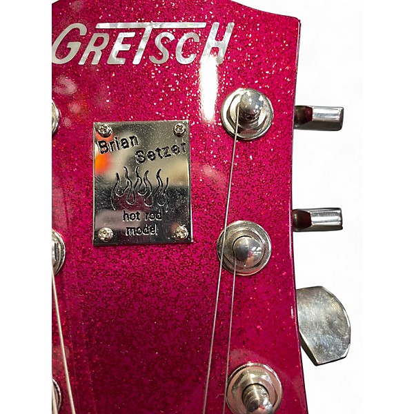 Used Gretsch Guitars G6120T-HR Brian Setzer Signature Hot Rod Hollowbody With Big MAGENTA SPARKLE Hollow Body Electric Guitar