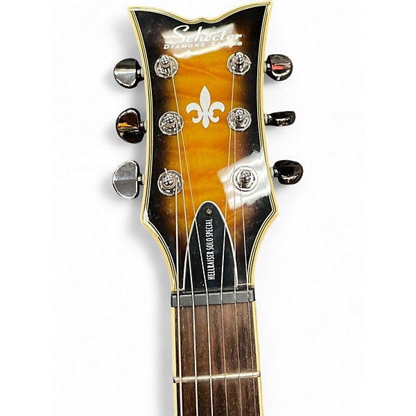 Used Schecter Guitar Research Hellraiser Special Solo 6 2 Tone Sunburst Solid Body Electric Guitar