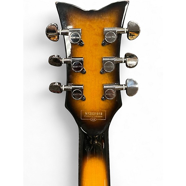 Used Schecter Guitar Research Hellraiser Special Solo 6 2 Tone Sunburst Solid Body Electric Guitar