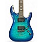 Used Schecter Guitar Research Omen Extreme 6 Blue Burst Solid Body Electric Guitar