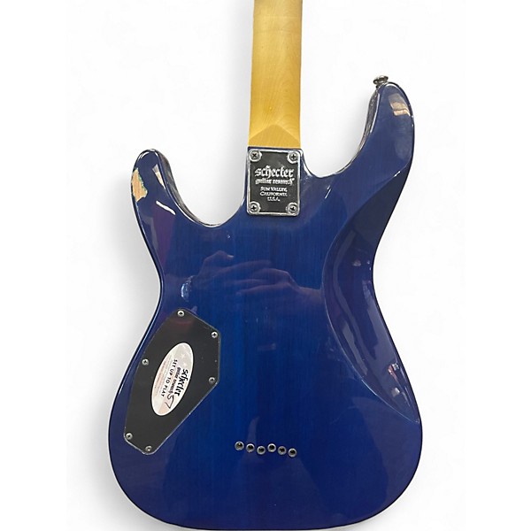 Used Schecter Guitar Research Omen Extreme 6 Blue Burst Solid Body Electric Guitar