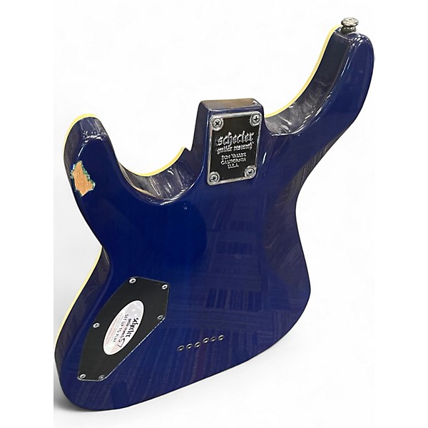 Used Schecter Guitar Research Omen Extreme 6 Blue Burst Solid Body Electric Guitar