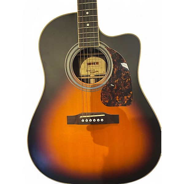 Used Epiphone Masterbuilt AJ-500RCE Vintage Sunburst Acoustic Electric Guitar