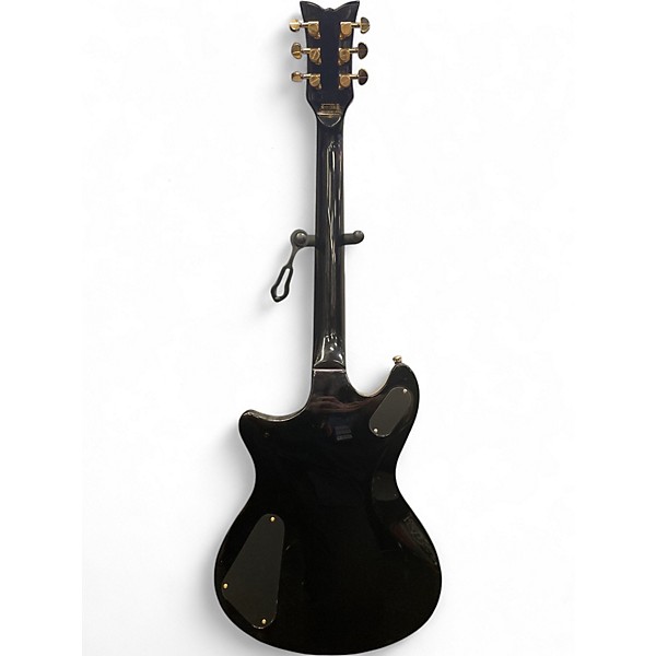 Used Schecter Guitar Research Tempest Custom Black and Gold Solid Body Electric Guitar