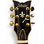 Used Schecter Guitar Research Tempest Custom Black and Gold Solid Body Electric Guitar