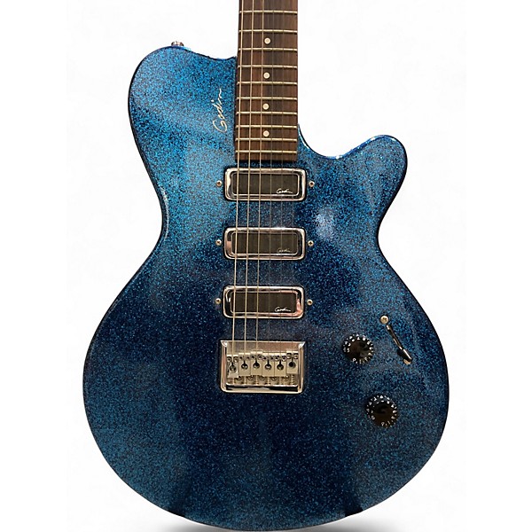 Used Godin TRIUMPH BLUE SPARKLE Solid Body Electric Guitar