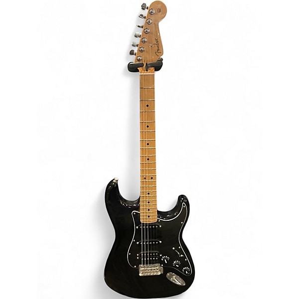 Used Fender Limited Edition Player Stratocaster HSS 75th anniversary Black Solid Body Electric Guitar