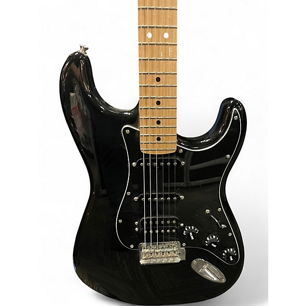 Used Fender Limited Edition Player Stratocaster HSS 75th anniversary Black Solid Body Electric Guitar