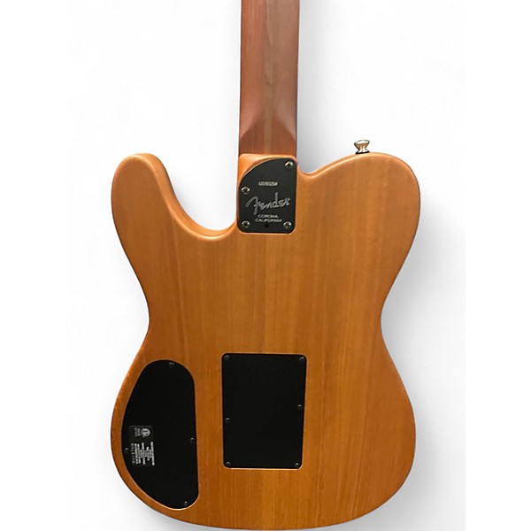 Used Fender American Acoustasonic Telecaster Surf Green Acoustic Electric Guitar