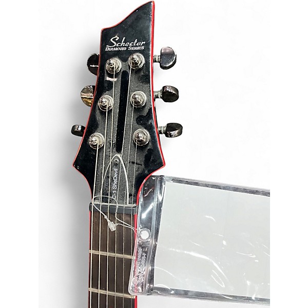 Used Schecter Guitar Research C1 SHEDEVIL Black Solid Body Electric Guitar