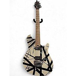 Used EVH Wolfgang Special B&W Striped MAPLE fretboard Black and White Solid Body Electric Guitar