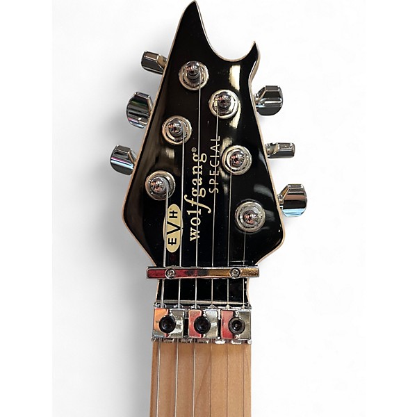Used EVH Wolfgang Special B&W Striped MAPLE fretboard Black and White Solid Body Electric Guitar