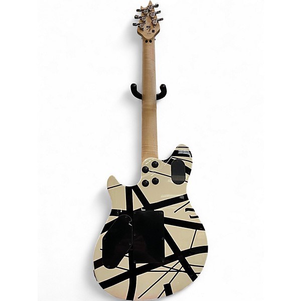 Used EVH Wolfgang Special B&W Striped MAPLE fretboard Black and White Solid Body Electric Guitar