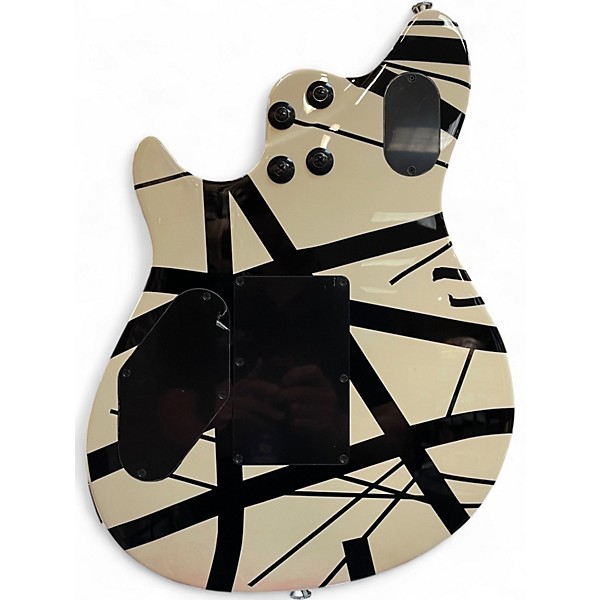 Used EVH Wolfgang Special B&W Striped MAPLE fretboard Black and White Solid Body Electric Guitar