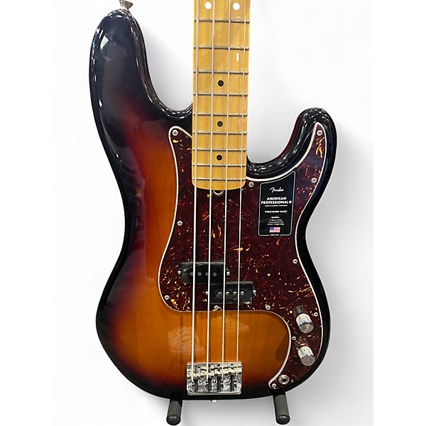 Used Fender American Professional II Precision Bass 2 Color Sunburst Electric Bass Guitar