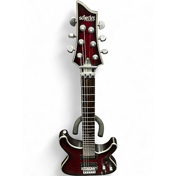 Used Schecter Guitar Research C1 Platinum FR S Red Solid Body Electric Guitar