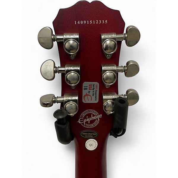 Used 2019 Epiphone Les Paul Traditional Pro Cherry Sunburst Solid Body Electric Guitar