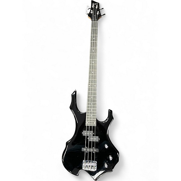 Used Glarry BURNING FIRE BASS BLACK Electric Bass Guitar