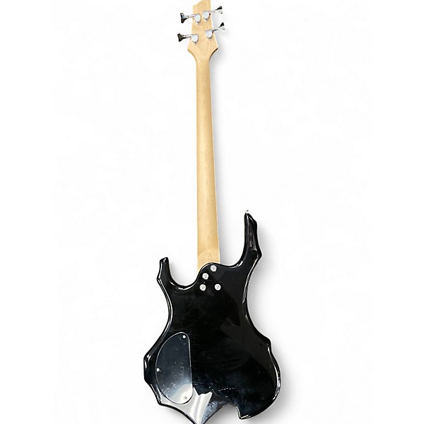 Used Glarry BURNING FIRE BASS BLACK Electric Bass Guitar
