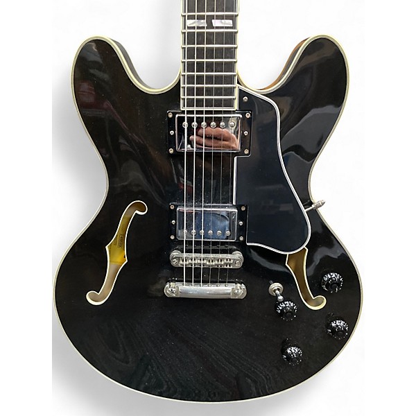 Used Eastman T486 Black Hollow Body Electric Guitar