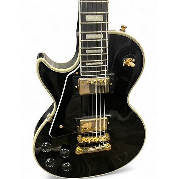Used Epiphone Les Paul Custom Left Handed BLACK Electric Guitar