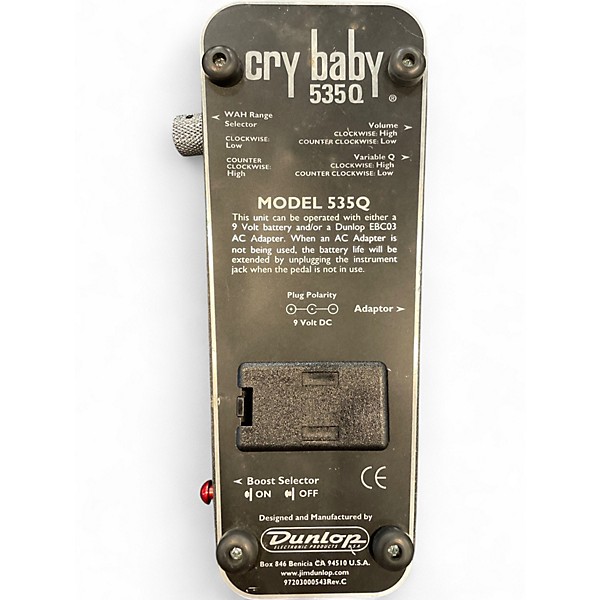 Used Dunlop 535Q Cry Baby Multi-Wah Effect Pedal