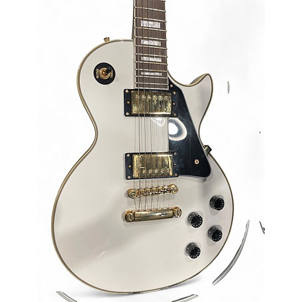 Used Epiphone Les Paul Custom Pro Alpine White Solid Body Electric Guitar