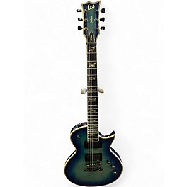 Used ESP LTD EC100QM Blue Burst Solid Body Electric Guitar