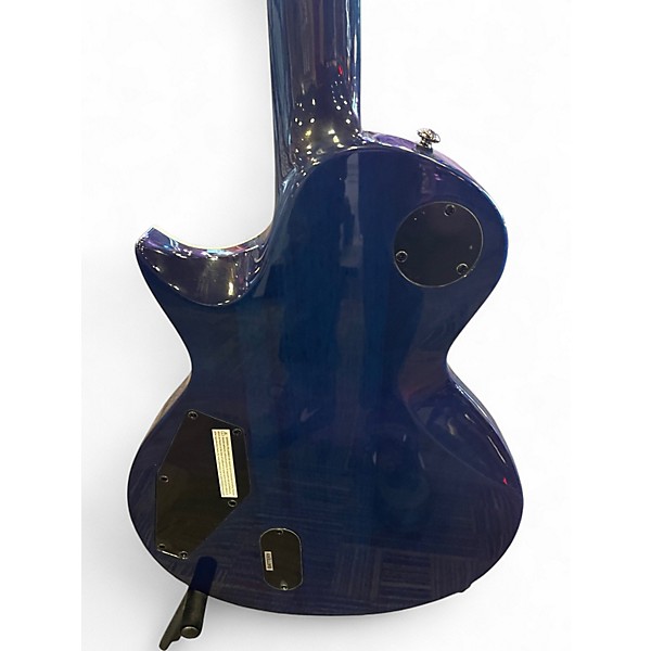 Used ESP LTD EC100QM Blue Burst Solid Body Electric Guitar