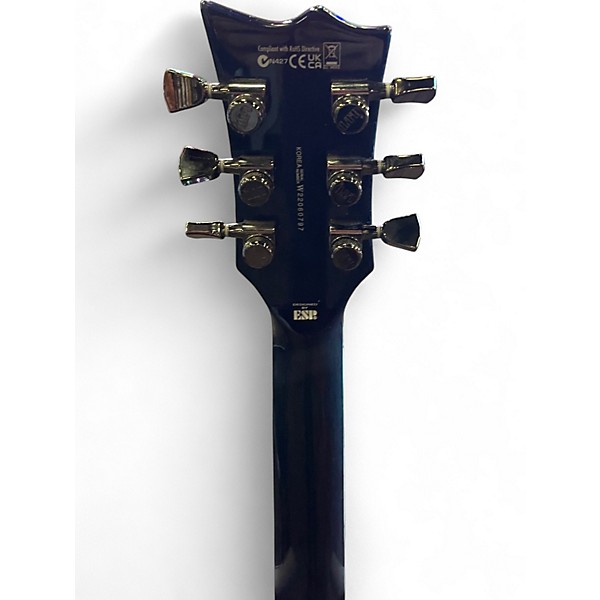 Used ESP LTD EC100QM Blue Burst Solid Body Electric Guitar