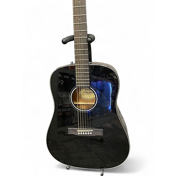 Used Fender CD60 Dreadnought BLACK Acoustic Guitar