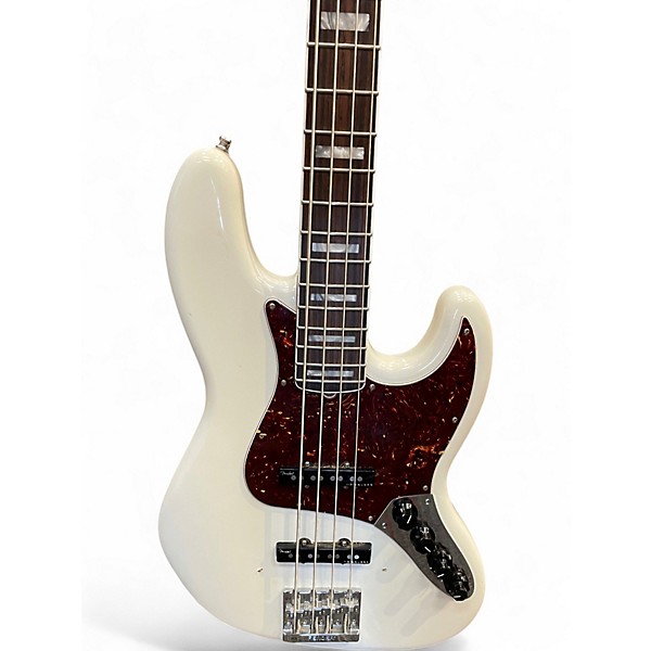 Used Fender American Ultra Jazz Bass Alpine White Electric Bass Guitar