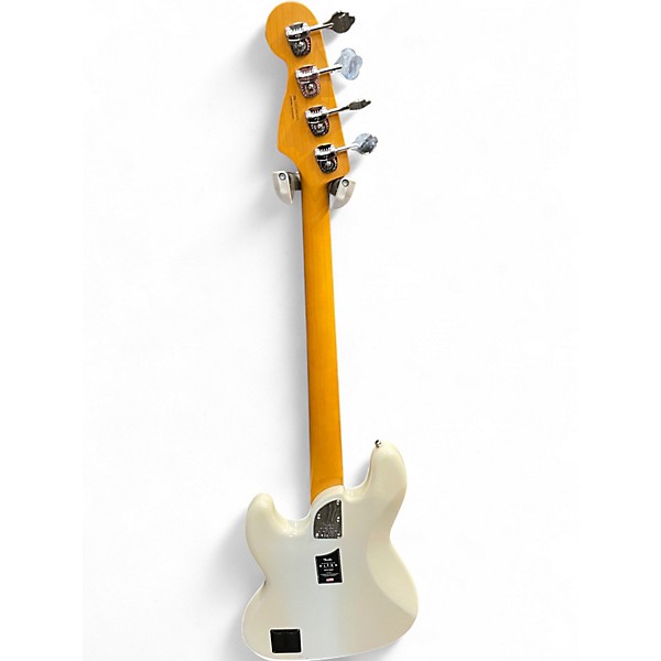 Used Fender American Ultra Jazz Bass Alpine White Electric Bass Guitar