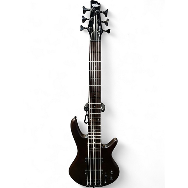Used Ibanez GSR206 6 String WALNUT FLAT Electric Bass Guitar
