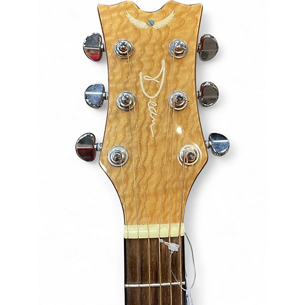 Used Dean EQAL GN Quilted Natural Acoustic Electric Guitar