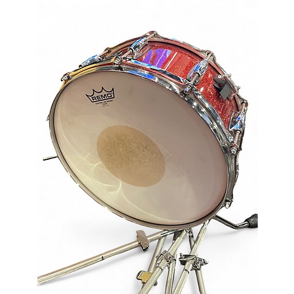 Used Gretsch Guitars 5 Piece Renown Burnt Orange Sparkle Drum Kit